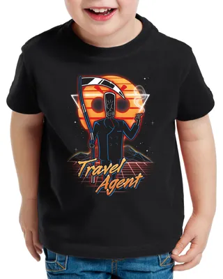 Produktbild von style3 Retro Travel Agent T-Shirt für Kinder