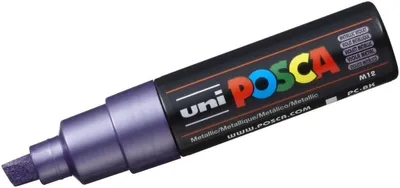 Produktbild von Fasermaler Uni Posca PC-8K 8mm violett metalic Packung mit 6 Stück