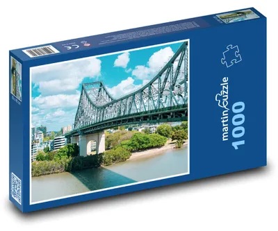Zdjęcie produktu dla Puzzle 1000 Most nad rzeką w mieście - martinpuzzle