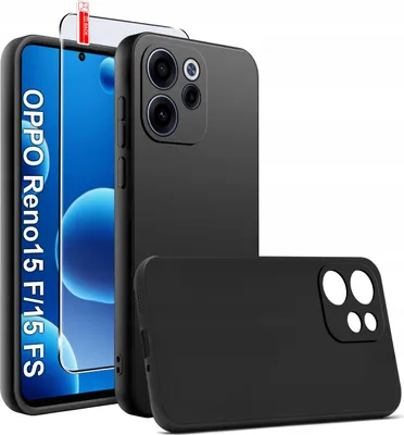 Obrázok produktu pre Čierne matné silikónové tenké puzdro pre Oppo Reno15 F | 15 FS + 9H SKLO