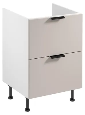 Obrázok produktu pre Spodná šuplíková kuchynská skrinka SALERNO - šírka 60 cm, biela / béžová