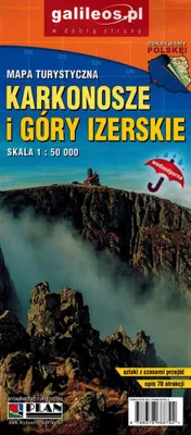 Produktbild von Riesengebirge und Isergebirge 1:50.000. Laminierte Touristenkarte. Ausgabe 2024. Galileos