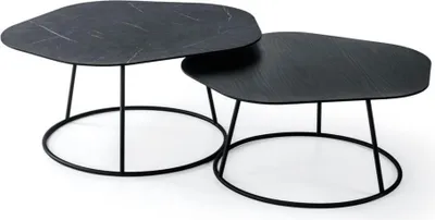 Produktbild von Designer Couchtisch Luxus Beistelltisch Kaffeetisch Tisch Wohnzimmertisch 2tlg