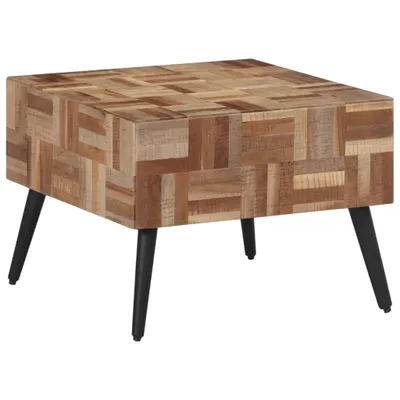 Produktbild von Couchtisch Grau 55x55x40 cm Recyceltes Massivholz Teak