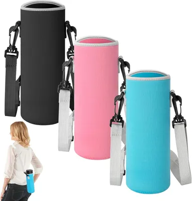 Produktbild von Wasserflaschenhalter 3er Pack, Verstellbarer Schultergurt, Neopren, Leicht, Für Sport