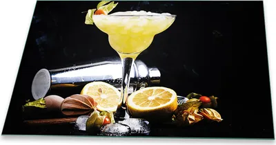 Produktbild von Herdabdeckplatte Glaskeramik Spritzschutz Glas Universal Deko 80x52 Cocktail Schwarz