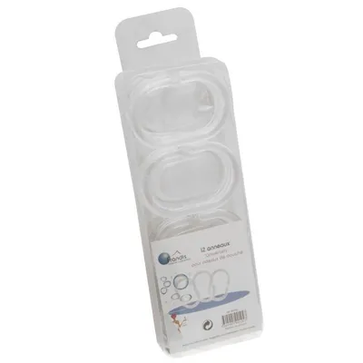 Image de FRANDIS 12 anneaux transparents pour rideaux de douche