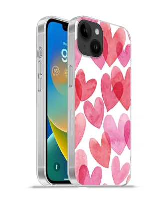 Produktbild von MuchoWow® Handyhülle Schutzhülle Hülle für Apple iPhone 14 Plus - Soft case Ein Aquarell mit Herz-Illustration Silikon Softcase Handy Hülle - Abbildung