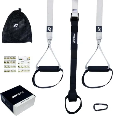 Productafbeelding van Suspension trainer 300 kg, verstelbaar 145-200 cm, met deuranker, voor krachttraining