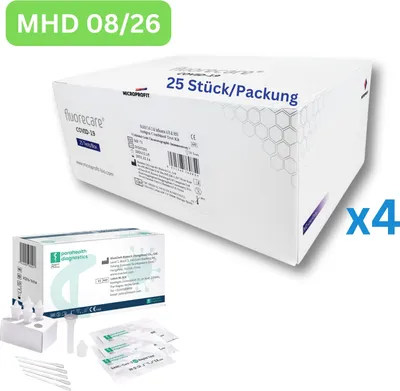 Zdjęcie produktu dla Fluorecare SARS-CoV-2, Influenza A/B, RSV Combi Rapid Test | Lay Self Test 100 szt. BBD 07/26 | 4 x 25 opakowań | ID: 2099 | DARMOWE testy parahealth (5 szt., BBD 12/25)