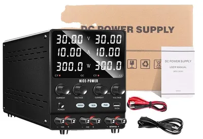 Obrázok produktu pre DC napájací zdroj, dvojkanálový, nastaviteľné napätie, 30 V, 10 A, dvojkanálový
