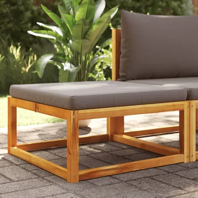 Produktbild von ZMH Gartenhocker mit Kissen 65x65x29 cm Massivholz Akazie
