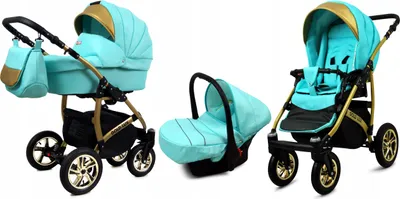 Image de BabyLux® Gold Lux | 3in1 Kit chaton | Mint | Combination Kitten | Buggy Set | Buggy + Ba