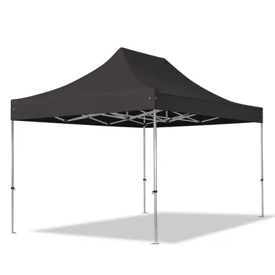 Produktbild von TOOLPORT 3x4,5m Aluminium Faltpavillon, ohne Seitenteile, schwarz