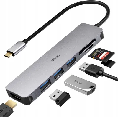 Produktbild von LTUAE USB-C Hub Dockingstation 7-in-1 mit 4K HDMI