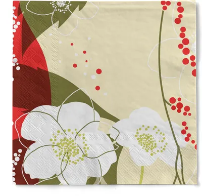 Produktbild von Tissue Serviette Diana, 40 x 40 cm, 3-lagig, 100 Stück - Mank - Weihnachten