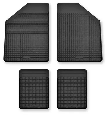 Image de Tapis de sol en caoutchouc pour Fiat Uno 1983-2001 (hayon) – 4 pièces, noirs, semi-universel, adapté