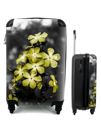 Produktbild von MuchoWow® Koffer Handgepäck Trolley Rollkoffer Kleine Reisekoffer mit 4 Rollen - Blumen - Gelb - Farben - Cabin Size < 55x40x23 cm & 55x40x20 cm - Fotokoffer - Kabinenkoffer - Boardgepäck - Reise-Box - Reisekoffer - Reisegepäck - Koffer mit Bild - Trolley für Kinder