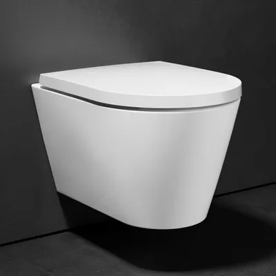 Obrázok produktu pre LAUFEN Závesný klozet Kartell Umývací klozet bez ráfika biely lesklý bez WC sedátka H8203370000001