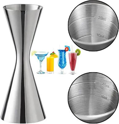 Imagen del producto de Vaso medidor de bar de lujo – 30/45 ml – Vaso medidor para cócteles. Vaso medidor pequeño – Vaso medidor para cócteles – Jigger para cócteles – Vaso medidor para cócteles