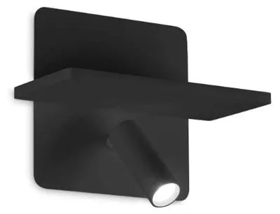 Produktbild von Moderne flache Metallwandleuchte Schwarz 2 Lichter Led 10W 3000K Warmes Licht