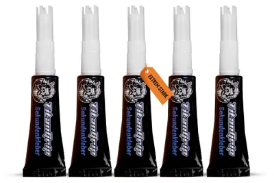 Produktbild von Bestlivings Gel-Sekundenkleber extra stark, tropffrei, für Holz, Metall und Kunststoff, wasserresistent, schnell haftend, Reparaturen & Basteln, 2g 5er-Pack