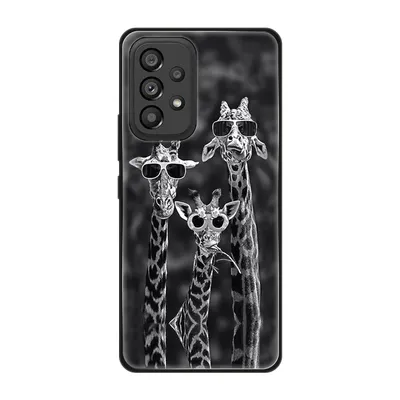 Produktbild von König Design Hülle kompatibel mit Samsung Galaxy A53 5G Kunststoff Soft Handyhülle - Handy Case 3 Giraffen