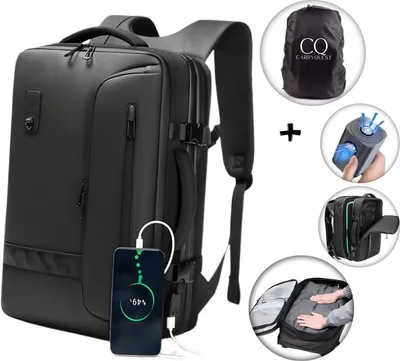 Imagen del producto de CarryQuest® - RZ/TX Pro - Mochila de vacío - 60L - Sistema de compresión - Negra