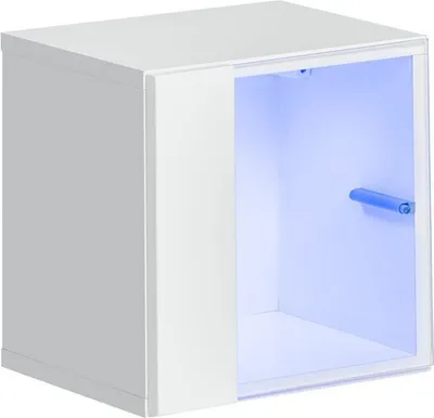 Produktbild von Verglaste Vitrine für die Wand RIONATA 10 – weiß
