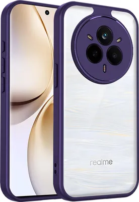 Produktbild von Hülle für Realme 14 Pro Transparente Rückseite TPU Bumper Stoßfest Handyhülle Lila