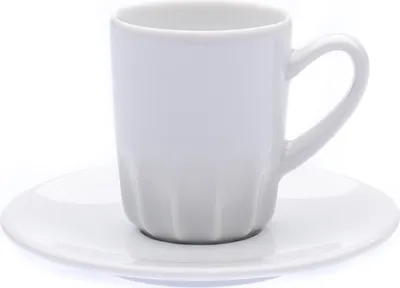 Produktbild von Tasse mit Untertasse, 80 ml, weiß, Ribby, Tschechisches Porzellan, G. Benedikt