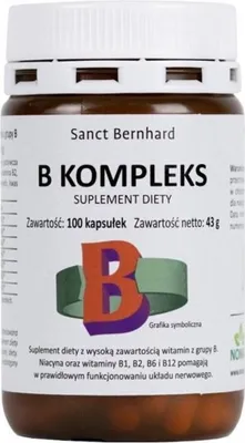 Produktbild von Nahrungsergänzungsmittel Kräuterhaus Sanct Bernhard b-Komplex (100 Kapseln) 8555
