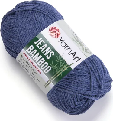 Produktbild von YarnArt Jeans Bamboo 124 - Hypoallergene Sportgarnmischung, 50g/150m, Bambus & Acryl, Dunkelblau