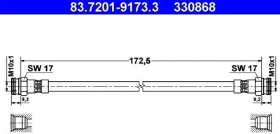 Immagine prodotto di Tubo freno ATE 83.7201-9173.3