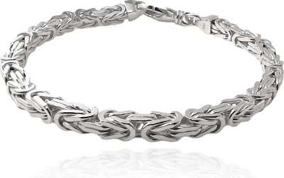 Produktbild von MARTIN1985 Hochwertiges Armband Königskette Ø 4,7mm 925 Sterling Silber 19-23cm Uni Damen Herren mit Geschenkverpackung Länge - 21 cm