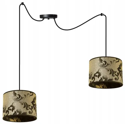 Produktbild von Goldene Spinnen Pendelleuchte mit Lampenschirm – Moderne Hängelampe mit Spinnenmuster, Deckenlampe für Wohnzimmer und Esszimmer