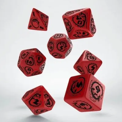 Image de SDRA04 - Set de cubes Dragons , rouge et noir (7 pièces)