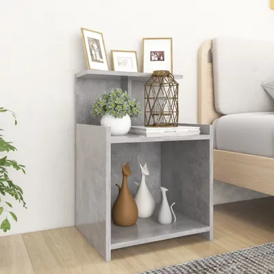 Obrázek produktu pro vidaXL Noční stolky 2 ks. Betonově šedé 40x35x60 cm odvozený dřevěný výrobek