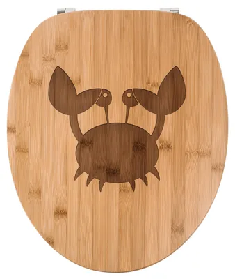 Produktbild von Mr. & Mrs. Panda Klodeckel Krebs - Transparent - Geschenk, WC Brille, Holz Toilettendeckel, Sitz, WC-Brille, Aus