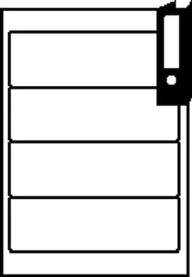 Produktbild von 100 Etiketten 25 Blatt 192 x 59,1 Ordner Rückenschilder