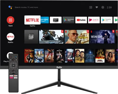 Produktbild von TUTU Smart TV & Monitor, 25 Zoll, Full HD, Google TV, 2x HDMI, 2x USB, TU245J03, inkl. Fernbedienung & HDMI-Kabel