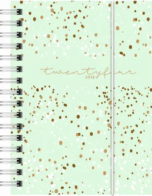 Produktbild von rido/idé Wochenkalender „Confetti“ Modell perfect/Technik I 2024 2 Seiten = 1 Woche Blattgröße 10 x 14 cm mint