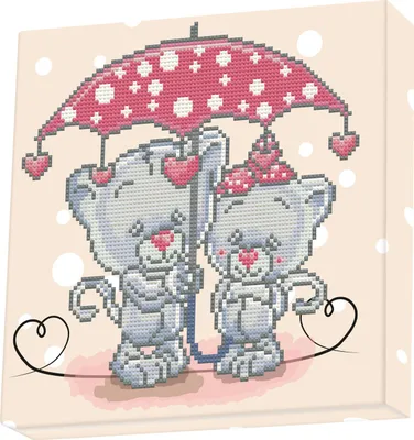 Produktbild von DOTZ® Box Original Diamond Painting "It's raining love" 28 x 28 cm ab 8 Jahren