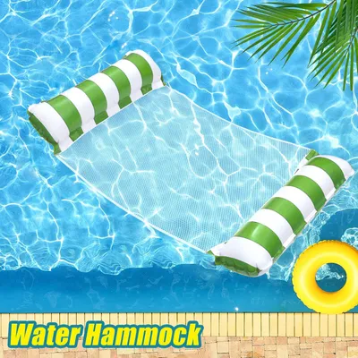 Produktbild von ASKSA Luftmatratze Pool Zubehoer Spass Luftmatratze Wasser Haengematte Aufblasbare Wasserhaengematte Erwachsene,Gruen