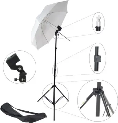 Produktbild von DynaSun W963S: Professionelles Studio-Set mit Stativ, Studioschirm, Lampensockel