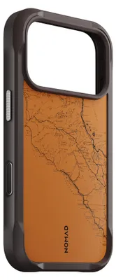 Immagine prodotto di Custodia robusta Nomad per iPhone 18 Pro – Paraurti in TPU resistenti e anello protettivo per la fotocamera – Pulsante tattile per il controllo della fotocamera – Protezione contro le cadute da 4,5 metri – Marrone