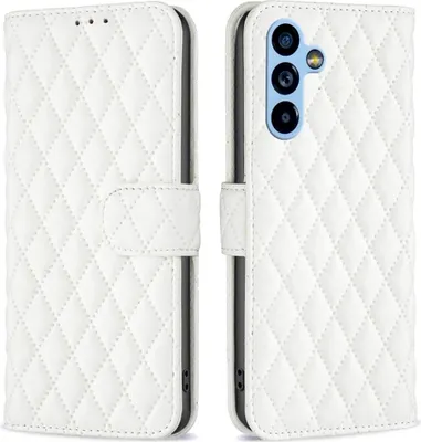 Produktbild von Samsung Galaxy A54 Hülle - BINFEN Rhombus Klapphülle - Weiß