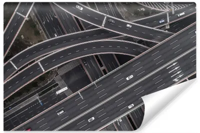 Produktbild von Muralo XXL Vlies FOTOTAPETE AUTOBAHN Aussicht Vogelperspektive (B) 104 cm x (H) 70,5 cm Tapete Wandtapete WOHNZIMMER SCHLAFZIMMER 4580