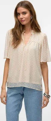 Productafbeelding van Vero Moda VMLEAH top, blouse, voor volwassenen, dames, grijs, steingrijs, effen