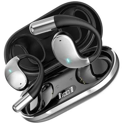 AI Sprachübersetzer Kopfhörer, Offenes Design,133 Sprachen Echtzeit Übersetzung, 6–8h Spielzeit, Bluetooth 5.4, Echtzeitübersetzung, Type-C Ladecase